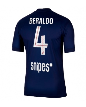 Billige Fotballdrakt Paris Saint-Germain Lucas Beraldo #4 Replika Hjemmedrakt 2025-26 Kortermet Billige Fotballdrakt Paris Saint-Germain Lucas Beraldo #4 Replika Hjemmedrakt 2025-26 Kortermet